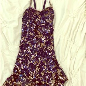 Women’s Blue and Gold Party Dress!